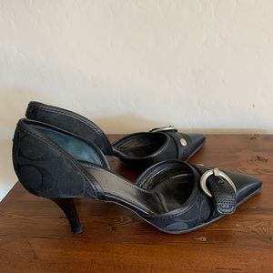 Coach heels, black size 6